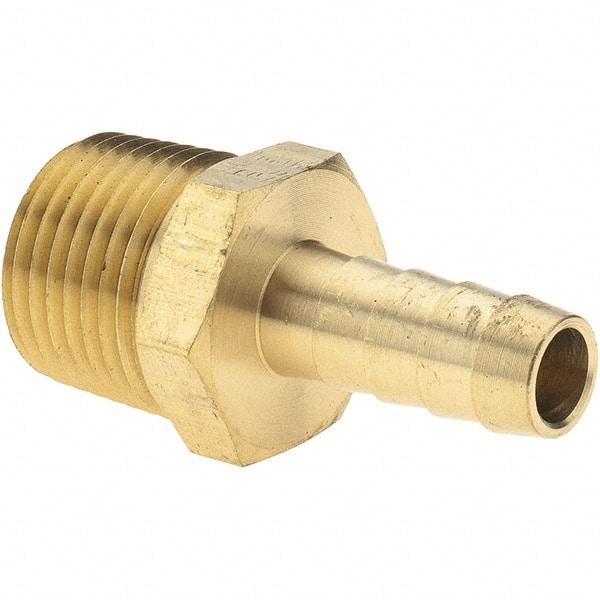 Value Collection - 1/2 NPT Thread Hose Barb x Male NPT Connector - 3/8" ID Hose, Brass - Best Tool & Supply