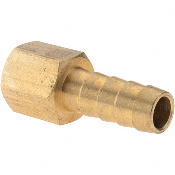 Value Collection - 1/4 NPT Thread Hose Barb x Female NPT Connector - 3/8" ID Hose, Brass - Best Tool & Supply