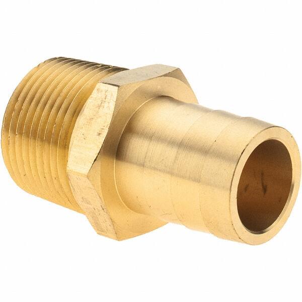 Value Collection - 1 NPT Thread Hose Barb x Male NPT Connector - 1" ID Hose, Brass - Best Tool & Supply