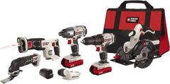 Porter-Cable - 20 Volt Cordless Tool Combination Kit - Includes Drill/Driver, Circular Saw, Reciprocating Saw, Oscillating Tool & Flashlight, Lithium-Ion Battery Included - Best Tool & Supply