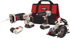 Porter-Cable - 20 Volt Cordless Tool Combination Kit - Includes 1/2" Drill/Driver, 5-1/2" Circular Saw, Compact Reciprocating Saw & Work Light, Lithium-Ion Battery Included - Best Tool & Supply