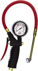 Milton - 0 to 230 psi Dial Dual Head Tire Pressure Gauge - 15' Hose Length - Best Tool & Supply