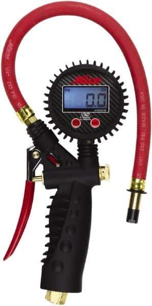 Milton - 0 to 255 psi Digital Straight Tire Pressure Gauge - AAA Battery, 15' Hose Length - Best Tool & Supply