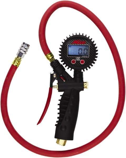 Milton - 0 to 255 psi Digital Kwik Grip Safety Tire Pressure Gauge - AAA Battery, 36' Hose Length - Best Tool & Supply