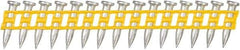 DeWALT - 9 Gauge 0.145" Shank Diam 3/4" Long Concrete Nails for Power Nailers - Steel, Zinc Finish, Smooth Shank, Angled Stick Plastic Collation, Round Head - Best Tool & Supply