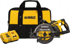 DeWALT - 60 Volt, 7-1/4" Blade, Cordless Circular Saw - 5,800 RPM, 1 Lithium-Ion Battery Included - Best Tool & Supply