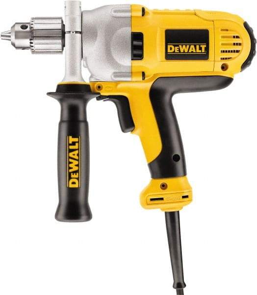 DeWALT - 1/2" Keyed Chuck, 1,250 RPM, Mid-Handle Grip Electric Drill - 10.5 Amps, Reversible - Best Tool & Supply