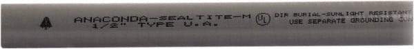 Anaconda Sealtite - 4" Trade Size, 25' Long, Flexible Liquidtight Conduit - Galvanized Steel & PVC, 101.6mm ID, Gray - Best Tool & Supply