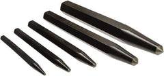 Mayhew - 5 Piece, 3/32 to 3/8", Center Punch Set - Hex Shank, Steel, Comes in Pouch - Best Tool & Supply