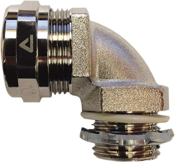 Anaconda Sealtite - 2" Trade, 316 Stainless Steel Threaded 90° Liquidtight Conduit Connector - Partially Insulated - Best Tool & Supply