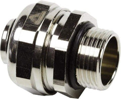 Anaconda Sealtite - 3/8" Trade, Nickel Plated Brass Threaded Straight Liquidtight Conduit Connector - Partially Insulated - Best Tool & Supply