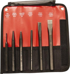 Mayhew - 6 Piece, 9/32 to 5/32", Pin & Pilot Punch Set - Hex Shank, Steel, Comes in Kit Bag - Best Tool & Supply