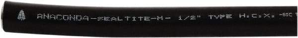 Anaconda Sealtite - 3/4" Trade Size, 500' Long, Flexible Liquidtight Conduit - Galvanized Steel & Rubber, 19.05mm ID, Black - Best Tool & Supply