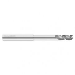 25mm Dia. x 150mm Overall Length 3-Flute 1.5mm C/R Solid Carbide SE End Mill-Round Shank-Center Cut-Uncoated - Best Tool & Supply