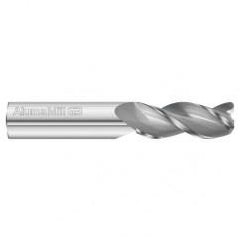 1" Dia. x 4 Overall Length 3-Flute .030 C/R Solid Carbide SE End Mill-Round Shank-Center Cut-Uncoated - Best Tool & Supply