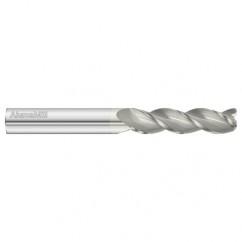 1/2 Dia. x 4 Overall Length 3-Flute .030 C/R Solid Carbide SE End Mill-Round Shank-Center Cut-FC5 - Best Tool & Supply