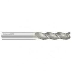 1/2 Dia. x 4 Overall Length 3-Flute .030 C/R Solid Carbide SE End Mill-Round Shank-Center Cut-FC5 - Best Tool & Supply