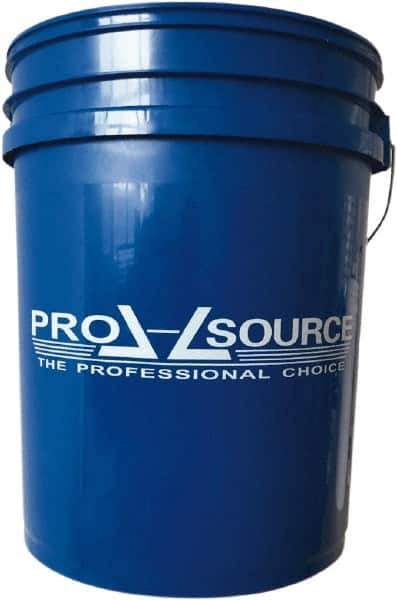 PRO-SOURCE - 5 Gal, 14.5669" High, Polypropylene Round Blue Single Pail - Handle Included, 11-7/16" Top Length x 11-7/16" Top Diam - Best Tool & Supply