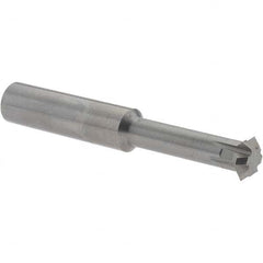 Accupro - 3/8° 3/8" Cut Diam, 1/8" Cut Width, 3/8" Shank, Solid Carbide Double-Angle Cutter - Best Tool & Supply