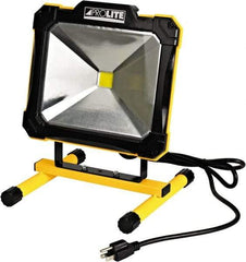 Value Collection - 120 Volt, 50 Watt, Electric, LED Portable Floor Work Light - 6' Cord, 1 Head, 5,000 Lumens, Aluminum - Best Tool & Supply