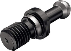 Seco - CAT40 Taper, 5/8-11 Thread, 45° Angle Radius, Standard Retention Knob - 2-1/4" OAL, 0.591" Knob Diam, 1.272" from Knob to Flange - Exact Industrial Supply