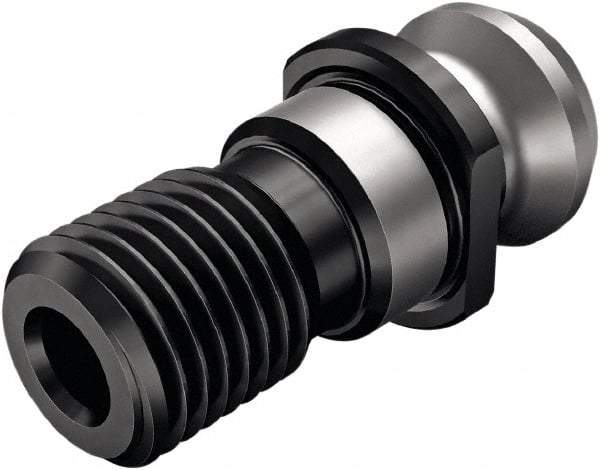 Seco - CAT40 Taper, M16x2 Thread, 45° Angle Radius, Standard Retention Knob - 1-1/2" OAL, 0.74" Knob Diam, 0.642" from Knob to Flange, Through Coolant - Exact Industrial Supply