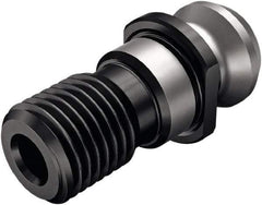 Seco - CAT40 Taper, 5/8-11 Thread, 45° Angle Radius, Standard Retention Knob - 1-5/8" OAL, 0.74" Knob Diam, 0.642" from Knob to Flange, Through Coolant - Exact Industrial Supply