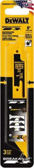 DeWALT - 6" Long x 1" Thick, Bi-Metal Reciprocating Saw Blade - Straight Profile, 14 to 18 TPI, Toothed Edge, Tang Shank - Best Tool & Supply