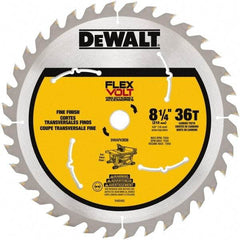 DeWALT - 8-1/4" Diam, 15.88mm Arbor Hole Diam, 36 Tooth Wet & Dry Cut Saw Blade - Steel, Smooth Action, Standard Round Arbor - Best Tool & Supply