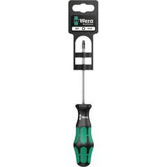 Wera - T25 Torx Driver - 4" Blade Length, 10-1/8" OAL, Ergonomic Handle, Chrome Plated Steel - Best Tool & Supply