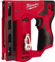 Milwaukee Tool - Battery Crown Stapler - 3/8" Staples, Red & Black - Best Tool & Supply