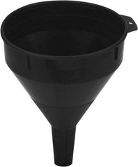 lumax - 64 oz Capacity Plastic Funnel - 6-1/2" Mouth OD, 1" Tip OD, 2-1/2" Straight Spout, Black - Best Tool & Supply