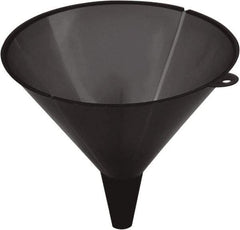 lumax - 48 oz Capacity Plastic Funnel - 8" Mouth OD, 3/4" Tip OD, 2-1/4" Straight Spout, Black - Best Tool & Supply