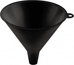 lumax - 16 oz Capacity Plastic Funnel - 5-1/4" Mouth OD, 3/4" Tip OD, 1-1/4" Straight Spout, Black - Best Tool & Supply