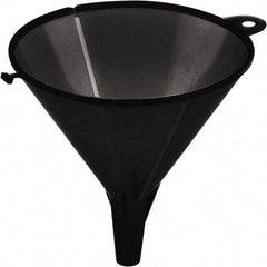 lumax - 8 oz Capacity Plastic Funnel - 4-1/2" Mouth OD, 1/2" Tip OD, 1-1/2" Straight Spout, Black - Best Tool & Supply