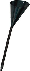 lumax - 64 oz Capacity Steel Funnel - 8" Mouth OD, 1/2" Tip OD, 16" Flexible Spout, Black - Best Tool & Supply