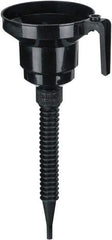 lumax - 48 oz Capacity Plastic Funnel - 6-1/2" Mouth OD, 1/2" Tip OD, 13-1/4" Flexible Spout, Black - Best Tool & Supply