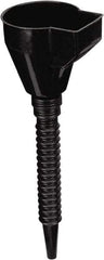 lumax - 32 oz Capacity Plastic Funnel - 4-1/4" Mouth OD, 1/2" Tip OD, 11-1/2" Flexible Spout, Black - Best Tool & Supply