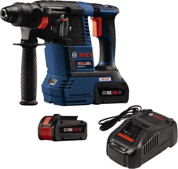 Bosch - 18 Volt SDS Plus Chuck Cordless Rotary Hammer - 0 to 4,300 BPM, 0 to 900 RPM, Reversible - Best Tool & Supply