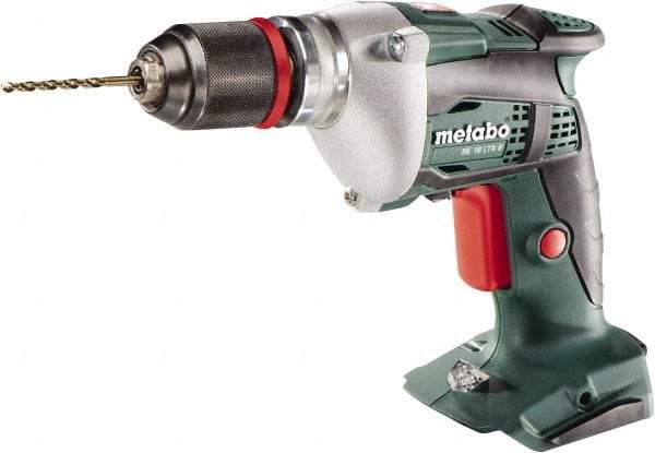 Metabo - 18 Volt 0.3529" Chuck Pistol Grip Handle Cordless Drill - 4000 RPM, Keyless Chuck, Reversible, Lithium-Ion Batteries Not Included - Best Tool & Supply