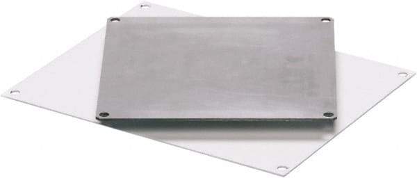 Fibox - 8" OAW x 8" OAH White Painted Electrical Enclosure Back Panel - 8" x 8" Box, Steel, Use with ARCA 884 - Best Tool & Supply