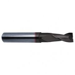 3/8 Dia. x 3 Overall Length 2-Flute Square End Solid Carbide SE End Mill-Round Shank-Center Cut-Super-A - Best Tool & Supply