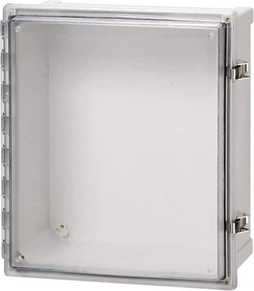 Fibox - Polycarbonate Standard Enclosure Hinge Cover - NEMA 4, 4X, 6, 6P, 12, 13, 12" Wide x 14" High x 7" Deep, Impact, Moisture & Corrosion Resistant, Dirt-tight & Dust-tight - Best Tool & Supply