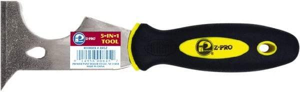 Premier Paint Roller - 2-1/2" Wide Chisel Edge Blade Steel 5-In-1 Tool - Stiff, Soft Grip Plastic Handle, 8.343" OAL - Best Tool & Supply