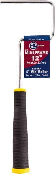 Premier Paint Roller - 4" Wide x 12" Long Mini Roller Frame - Steel Frame, Plastic Handle - Best Tool & Supply