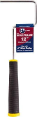 Premier Paint Roller - 4" Wide x 12" Long Mini Roller Frame - Steel Frame, Plastic Handle - Best Tool & Supply