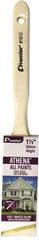 Premier Paint Roller - 1-1/2" Angled Polyester/Natural Angular Brush - 2-1/4" Bristle Length, 6-3/4" Wood Sash Handle - Best Tool & Supply