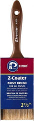 Premier Paint Roller - 2-1/2" Flat Polyester General Purpose Paint Brush - 2-3/4" Bristle Length, 5" Plastic Beavertail Handle - Best Tool & Supply