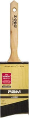 Premier Paint Roller - 3" Angled Polyester Angular Brush - 3-1/2" Bristle Length, 2" Wood Sash Handle - Best Tool & Supply