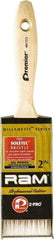 Premier Paint Roller - 2" Flat Polyester General Purpose Paint Brush - 2-1/4" Bristle Length, 5" Wood Beavertail Handle - Best Tool & Supply